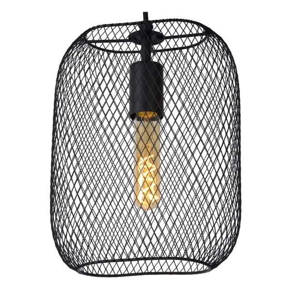 Lucide MESH - Hanglamp - 1xE27 - Zwart - detail 3